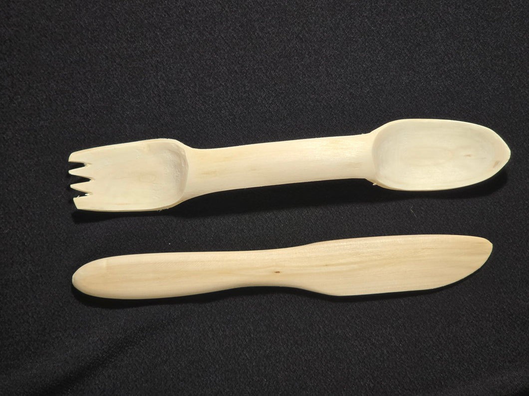 Hand-Whittled Spreader & Spork