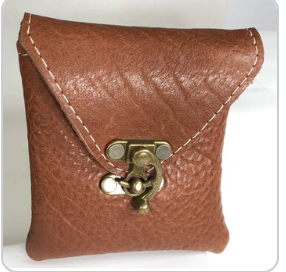 Leather Pouch with Swing Clasp